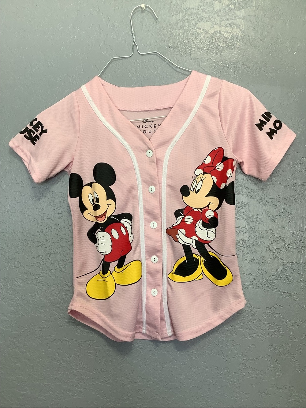 Mickey & Minnie Graphic Girls Baseball Jersey Size 10-12 - Picture 16 of 16